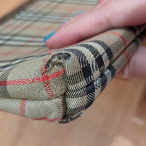 Burberry Burberrys Vintage Nova Check Pouch Cosmetics Bag Small Travel - Picture 12 of 15